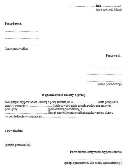 Bez okresu wypowiedzenia