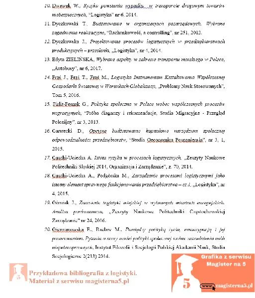 Bibliografia pracy dyplomowej