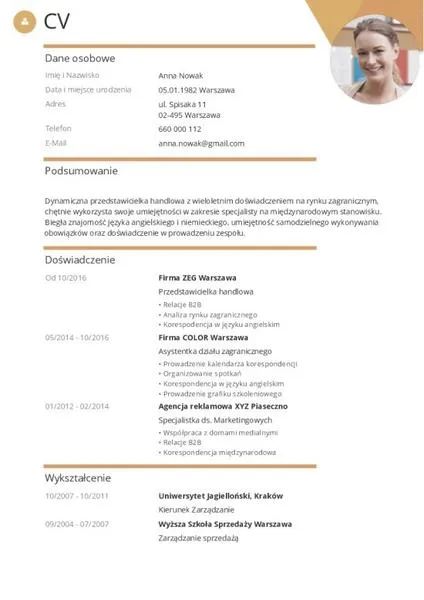 CV dla zmieniających branżę