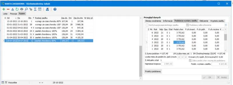 Chorobowe pracownika