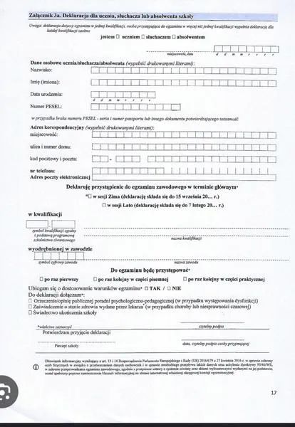 Czas trwania egzaminu zawodowego