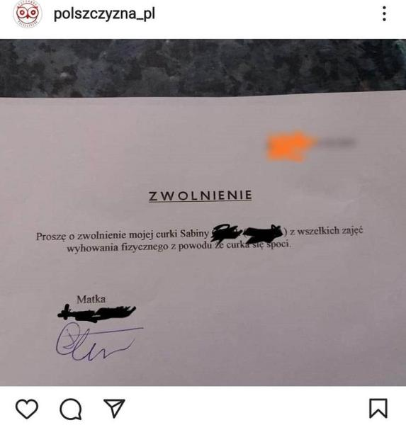Czas trwania zwolnienia z WF