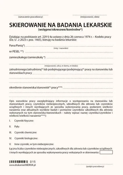 Koszty badań lekarskich