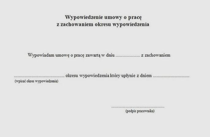 Okres wypowiedzenia umowy o pracę