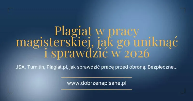 Plagiat w pracy magisterskiej