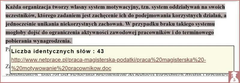 Poprawa plagiatu w dokumentach