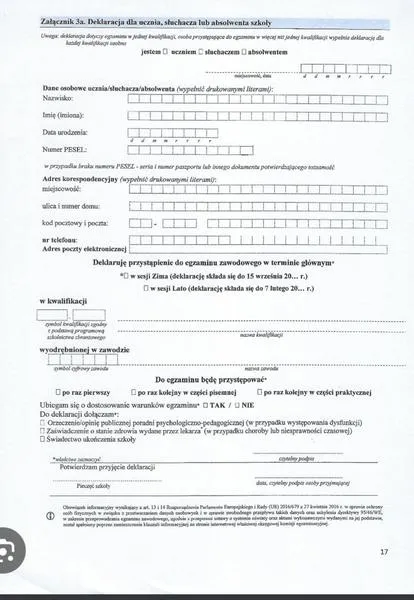 Przygotowanie do egzaminu zawodowego