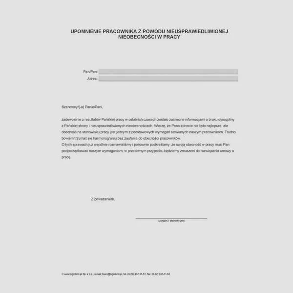 Skutki ekonomiczne absencji