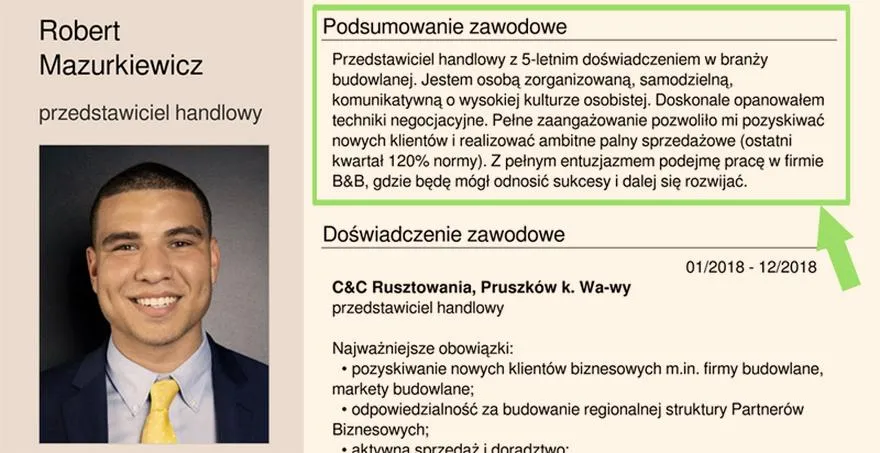 Słowa kluczowe w CV