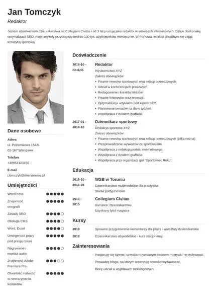 Stylistyka do CV