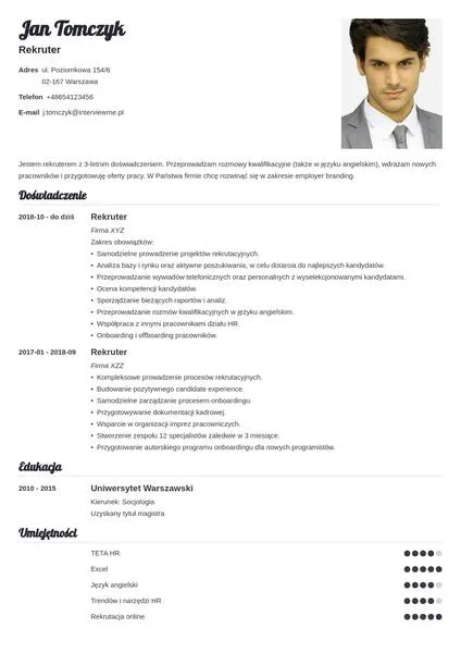 Techniki pisania CV
