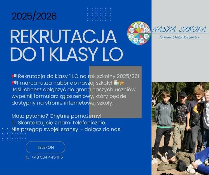 Terminy rekrutacji do liceum