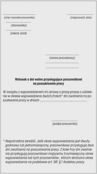 Urlop na poszukiwanie pracy