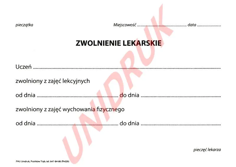 Weryfikacja zwolnienia lekarskiego