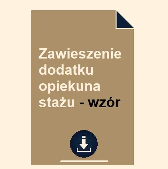 Wypłata dodatku po stażu