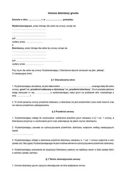 Wypowiedzenie umowy dzierżawy