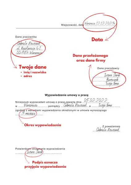 Wypowiedzenie umowy o pracę