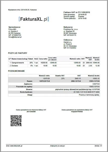 Wystawianie faktur bez VAT