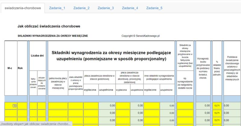Zasady uzupełniania wynagrodzenia