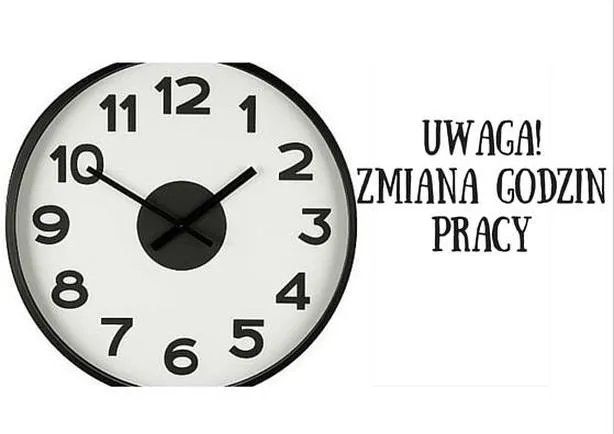 Zmiana godzin pracy