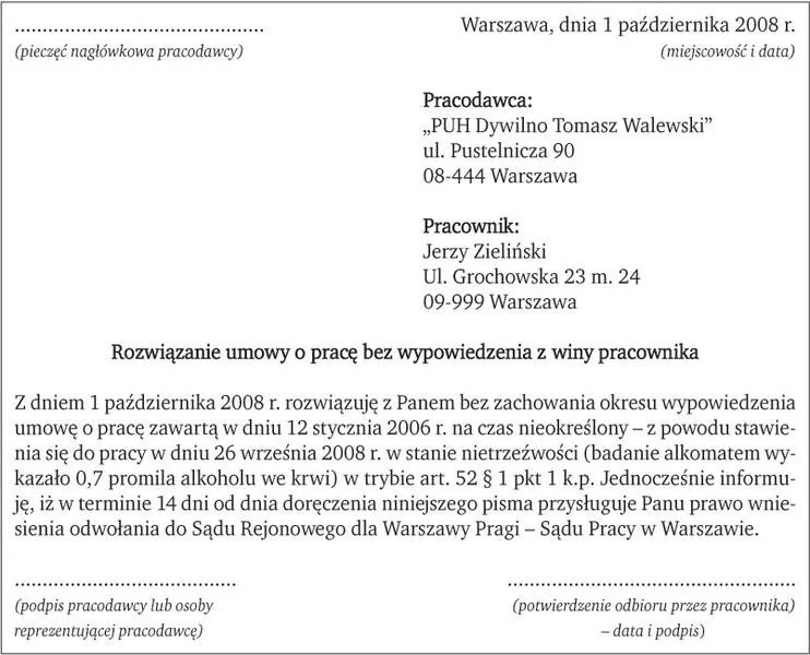 Zwolnienie dyscyplinarne