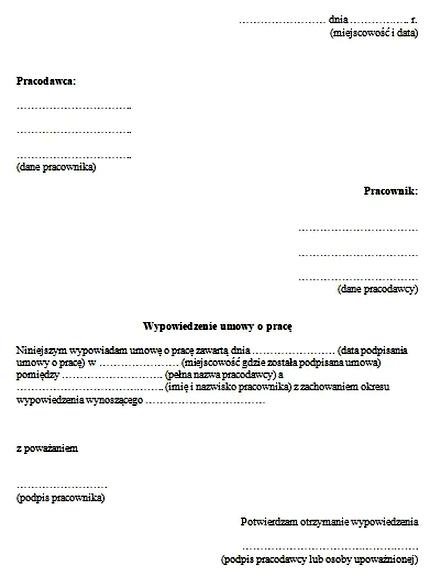 Zwolnienie lekarskie a wypowiedzenie